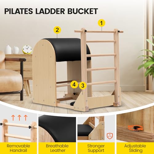 Pilates Ladder Barrel for Home Gym - 5 Adjustable Steps