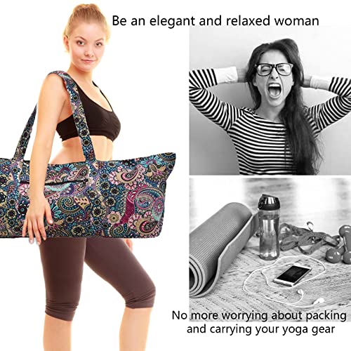 Red Yoga Mat Bag for Women with Large Size Pocket & Mat Carrier