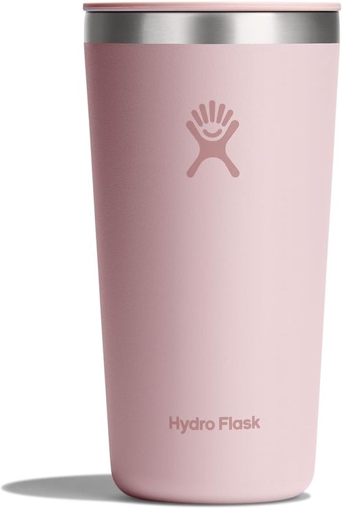Hydro Flask All Around Tumbler - Insulated Travel Mug with Press-In Lid - 20 Oz Trillium Pink