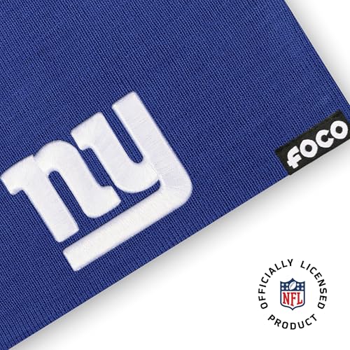 New York Giants Skull Beanie Hat - One Size Team Color