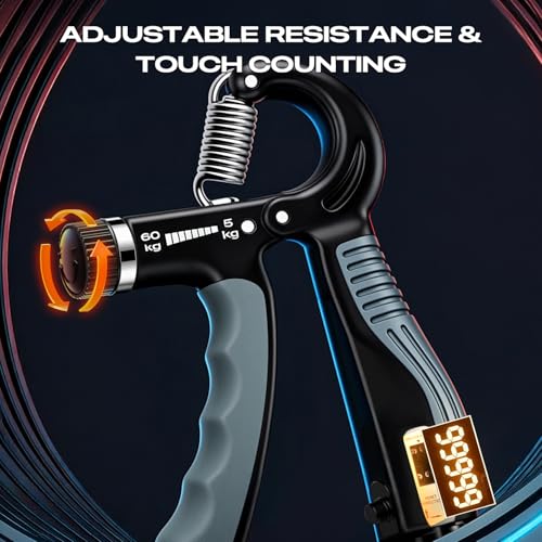 JTHEW Grip Strength Trainer - Adjustable Resistance 11-132lbs/5-60kg