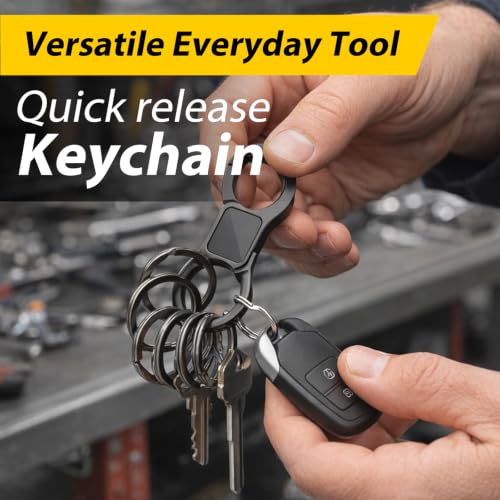 Quick Release Car Keychain for Men - Black Key Chain