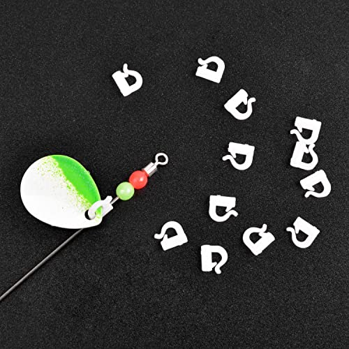 Quick Change Spinner Clevis - 100pcs Fishing Snaps - White