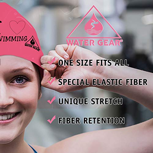 Latex Swim Cap for Long Hair - Waterproof Swimming Cap - Pink