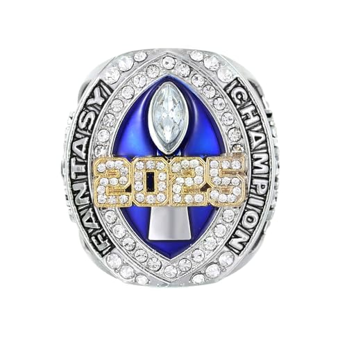 Fantasy Football Championship Ring with Box - League Trophy Award