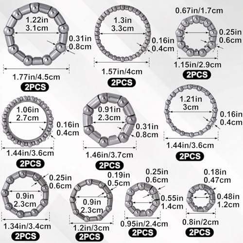 Bicycle Ball Bearings - 20 Pcs in 10 Sizes (4mm - 8mm)