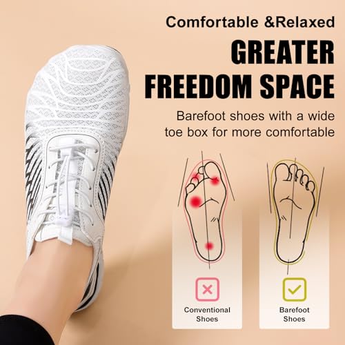 Breathable Non-Slip Water Shoes for Men & Women - White