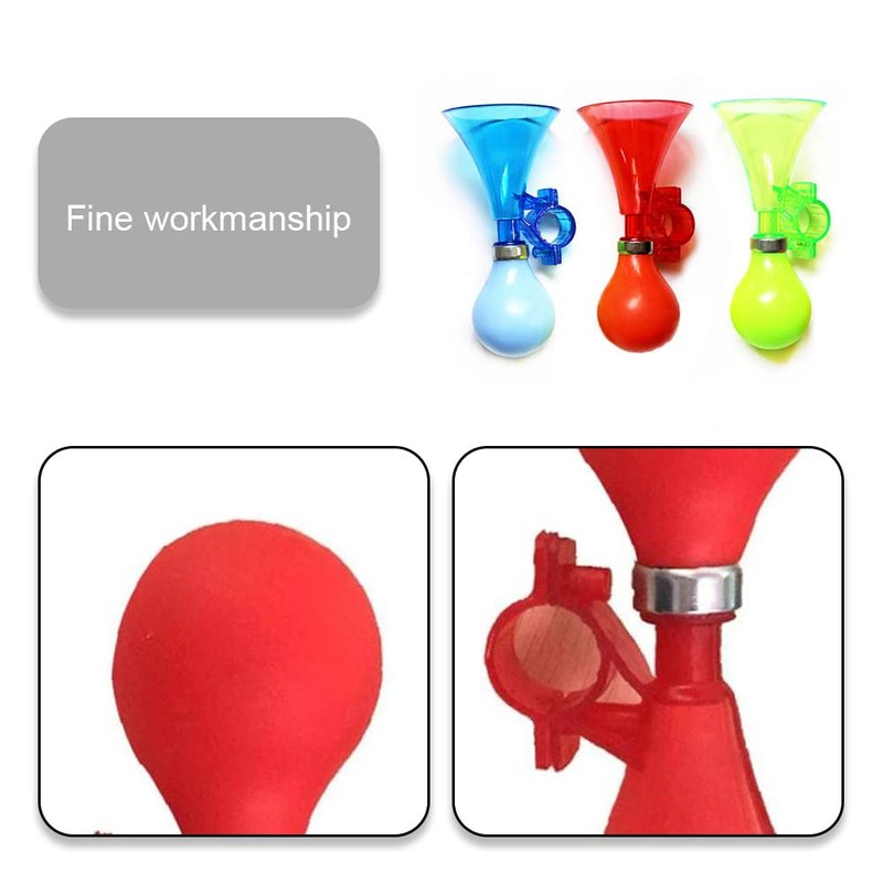 3 Pcs Bike Horn Kids Air Horn Clown Horn Hand Held Plastic Scooter Bicycle Bell for Cart Kids Boys Girls