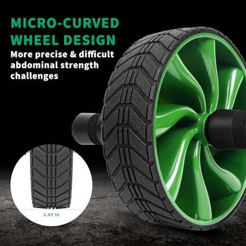 Ab Roller Wheel for Core Strength - Green Exercise Wheel