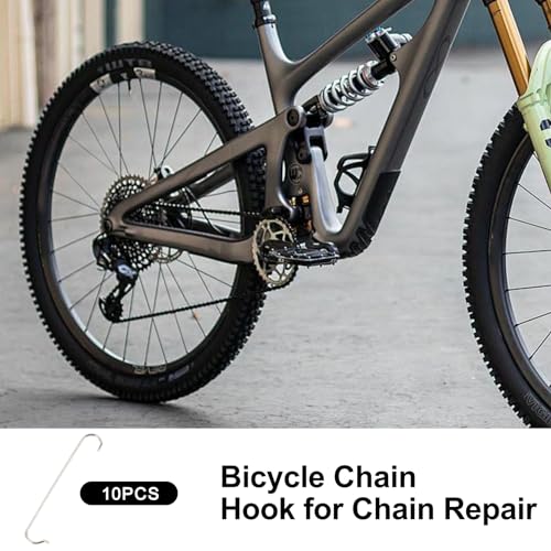 10PCS Stainless Steel Bicycle Chain Hooks for Repair