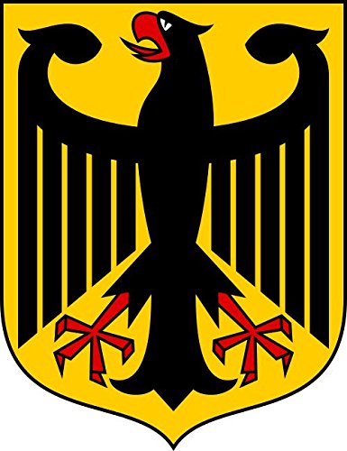 Germany Coat of Arms Vinyl Decal - 5" x 4" Waterproof Bumper Sticker