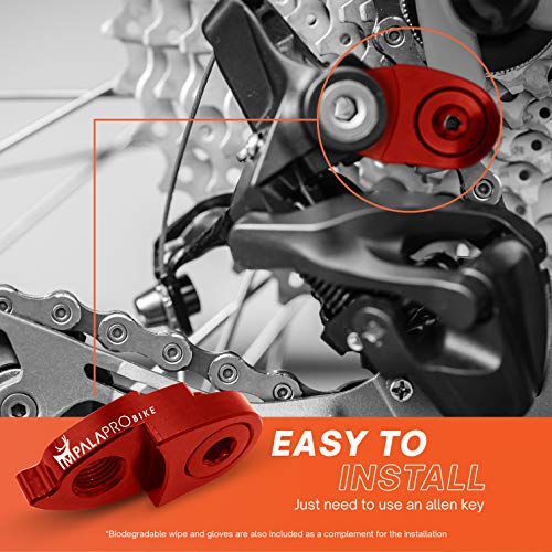 Bike Rear Derailleur Hanger Extender - Compatible with Shimano & SRAM, Red