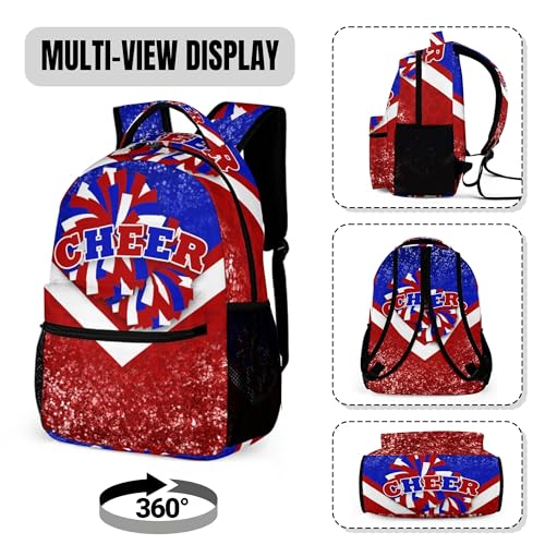 Personalized Cheerleader Backpack - Custom Name - Blue Red