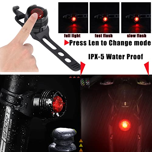 Mini LED Bicycle Tail Light Set - 2PCS with 180° Visibility - Type-1