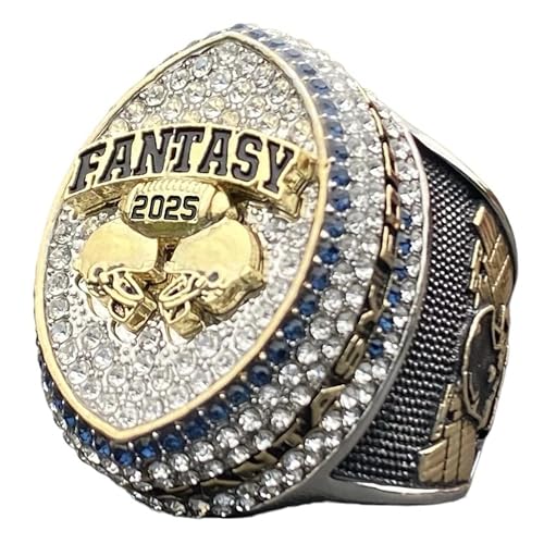 2025 Fantasy Football Championship Trophy Ring - Gold & Silver Tone