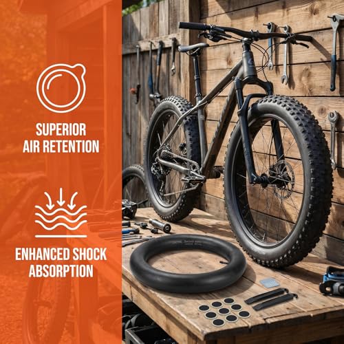 20x4.0/4.9 Fat Tire Inner Tubes with AV Schrader Valve for Mountain & Electric Bikes