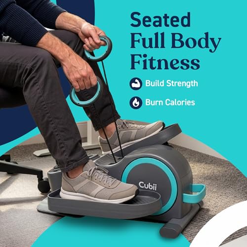 Under Desk Elliptical Bike with Resistance Bands - Multicolor