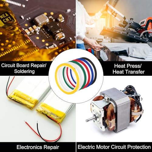 uxcell 2 Rolls Heat Tape 3/4" x 108ft High Temperature Heat Resistant Transfer Tape for Sublimation Press Vinyl Electronics 3D Printers DIY Crafts, Clear