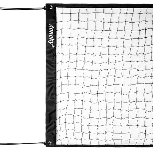 Aoneky 15ft Portable Volleyball Net for Beach Pool Water & Sand Play Black