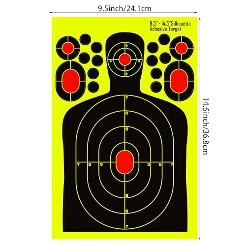 9.5x14.5 Inch Fluorescent Yellow Splatter Targets - 10 Pack