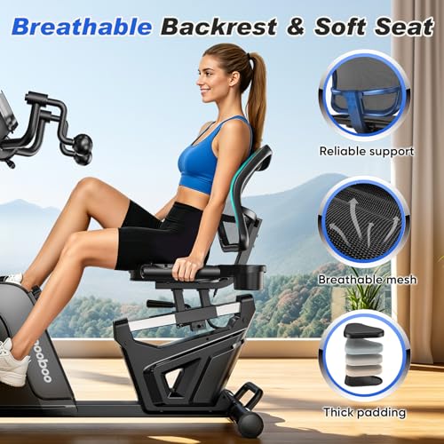 Recumbent Exercise Bike with Arm Exerciser - Dull Black Wood Grain