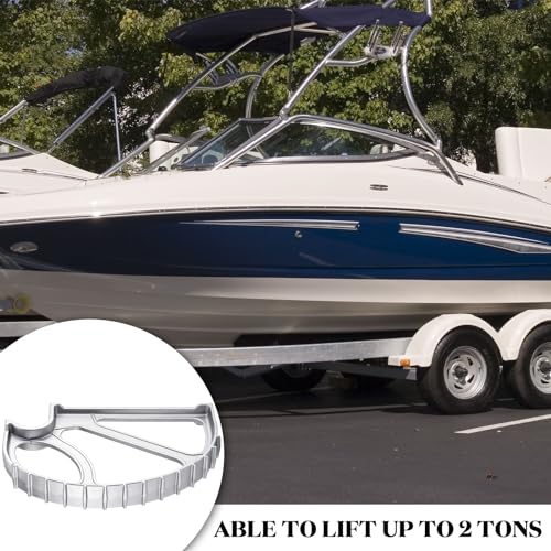 Gisafai Easy Lift Trailer Jack for 8-16 inch Wheels — Aluminum Boat Trailer Jack 2 Ton