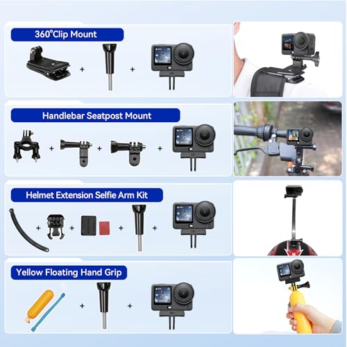 DJI Osmo Action 6 Essential Bundle - 58-in-1 Accessory Set + 3 Batteries