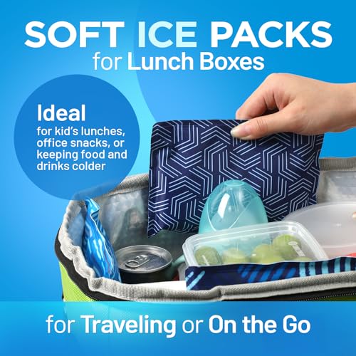 Reusable Ice Packs for Lunch Boxes and Coolers - 2 Pack