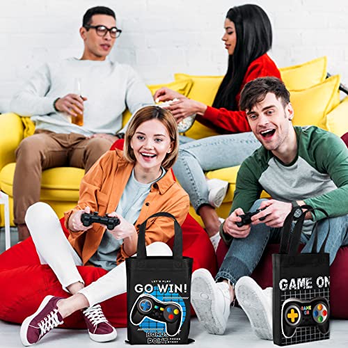 Video Game Party Favor Bags Set - Reusable Candy Treat Bags for Kids & Gamers