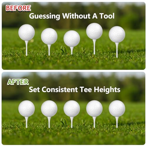 Adjustable Golf Tee Height Tool - 5 Precise Settings for Consistent Swings