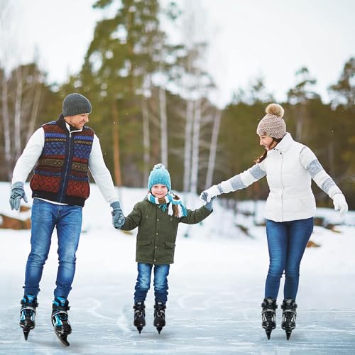 MammyGol Adjustable Kids Ice Skates Blue Medium US 1-4 Recreational Hockey