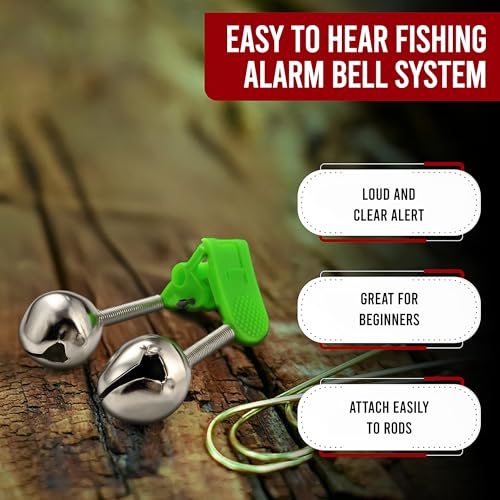 Fishing Bells for Rods - Durable Metal Alarm Clips