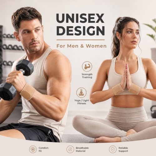 Adjustable Wrist Wraps for Sports Protection - Skin (2 Pack)