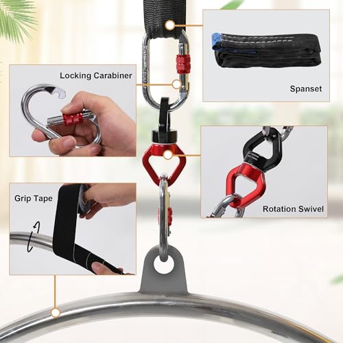 Aerial Lyra Hoop Kit - 90CM, Professional Yoga Starter Set with Hardware, 33in/85cm