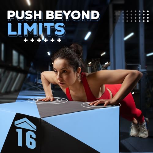 3-in-1 Foam Plyometric Jump Box - 20" x 18" x 16" - 27 lbs
