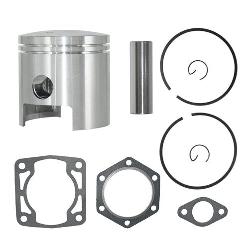 Cylinman Piston & Gasket & Piston Rings Kit Fit for EZGO 2 Cycle Gas Golf Cart 1989-1993 Standard Bore 3PG Replace 24624-G1 26519-G03