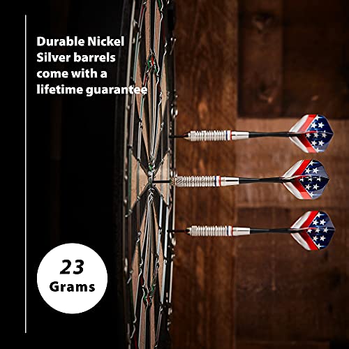 Fat Cat Support Our Troops Steel Tip Darts 23g with Travel Case - Black