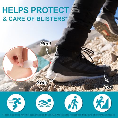 60pcs Hydrocolloid Blister Bandages - Waterproof & Adhesive