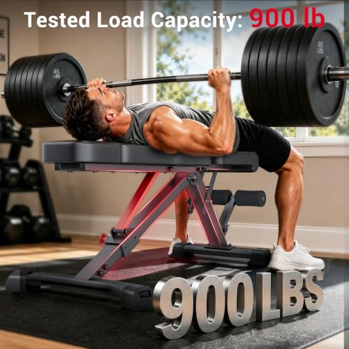 Adjustable Foldable Weight Bench - 900Lb Capacity for Home Gym