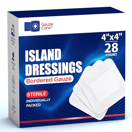 GauzeCare Island Dressing 4x4 inch 28 Pcs| Individually Packed