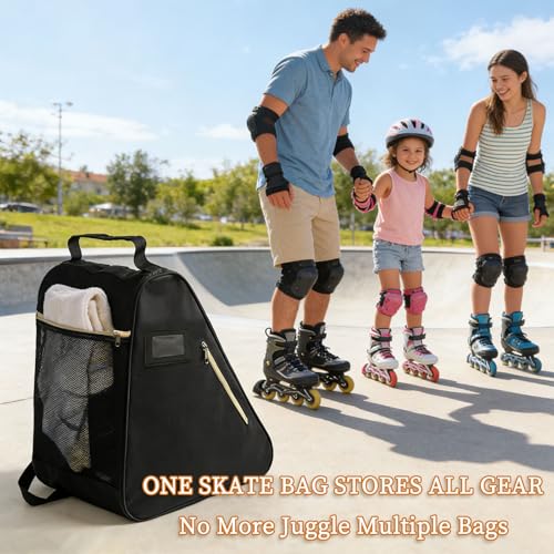 Large Capacity Roller Skate Bag with Adjustable Strap