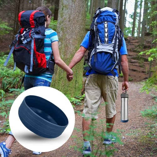 Silicone Water Bottle Boot - 2PCS for Contigo Ashland Chill 24oz - Dark Blue