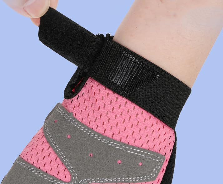 Breathable Workout Gloves for Women - Weight Lifting, Pink, Medium