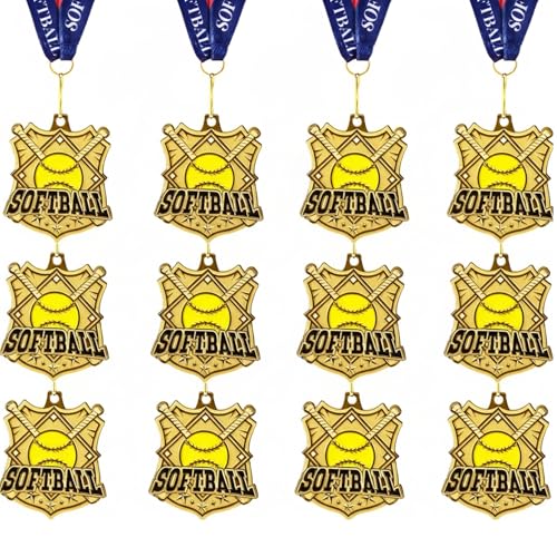 Sports Awards Medals with Neck Ribbons, 2''