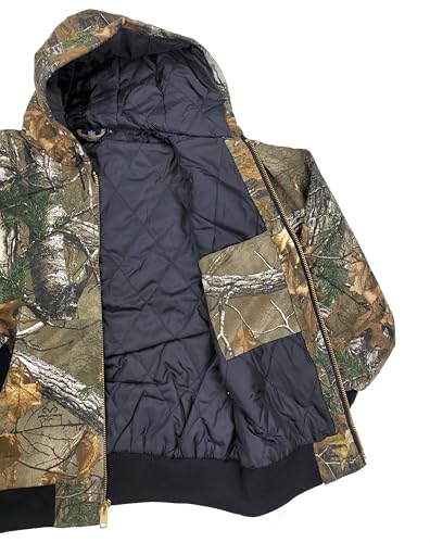 Camo Hooded Jacket - NFL Cotton Canvas - Detroit Lions - X-Large