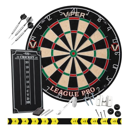 Dartboard Starter Set - Regulation Steel Tip Bristle with Scoreboard