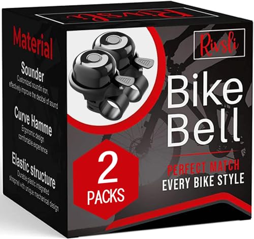 2 Pack Classic Bike Bell,Loud Crisp Clear Sound for Adult Kids