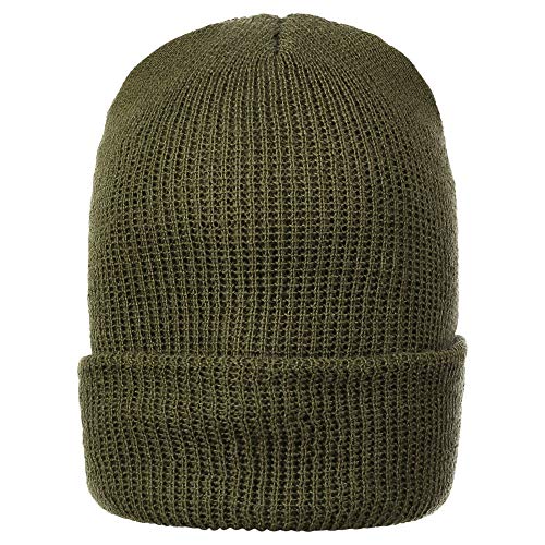 One Size Od Green 100% Wool Watch Cap Beanie – McGuire Gear GI Warm Winter