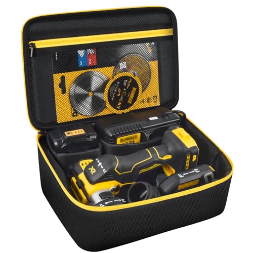 Bag Compatible with DEWALT 20V MAX Cut Off Tool 3 in 1 Brushless (DCS438B), Storage Case Carrying Holder Organizer for Charger, Batteries, Cutting Wheel and Other Accessories (Box Only)
