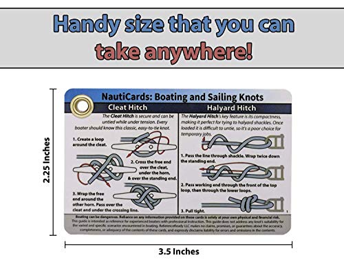 Waterproof Nautical Knot Cards - 20 Essential Boating Knots